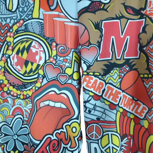 University of Maryland Terps Fear The Turtle Leggings Women’s Size Small - Picture 3 of 6